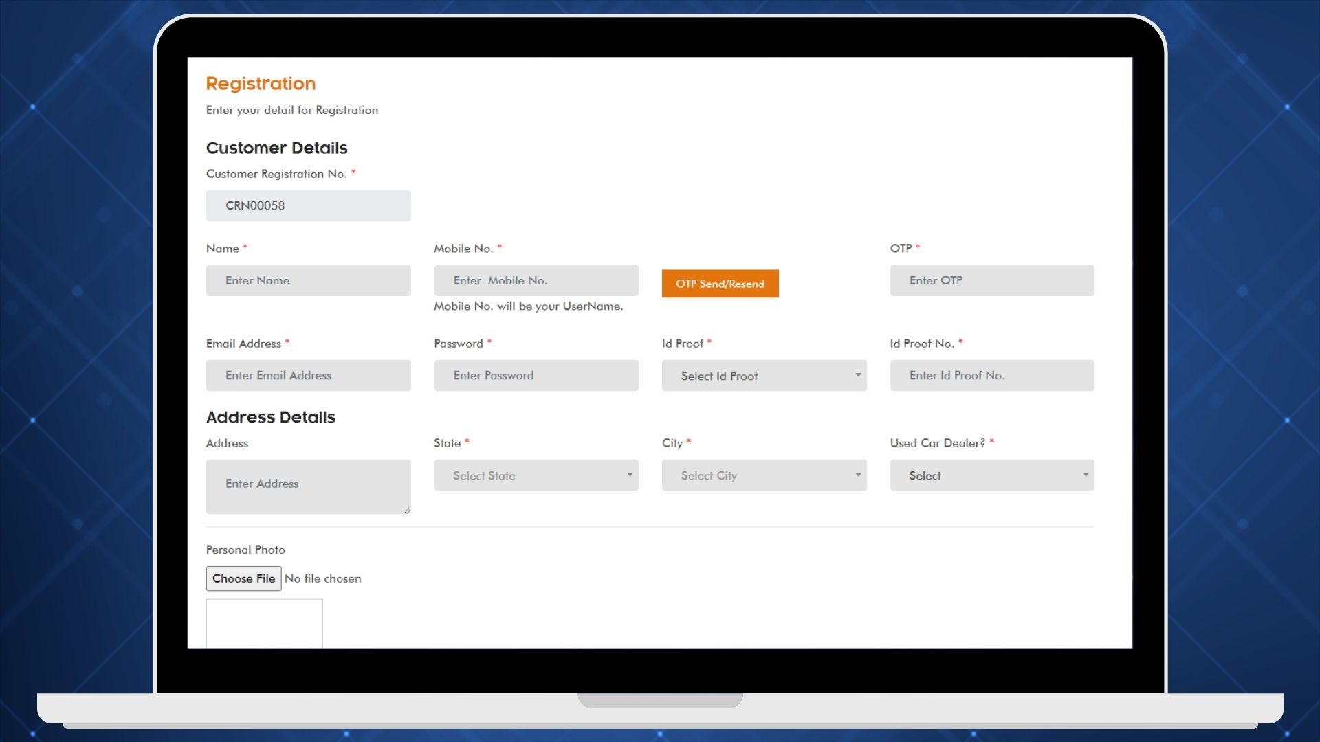 Portfolio Screen Shot