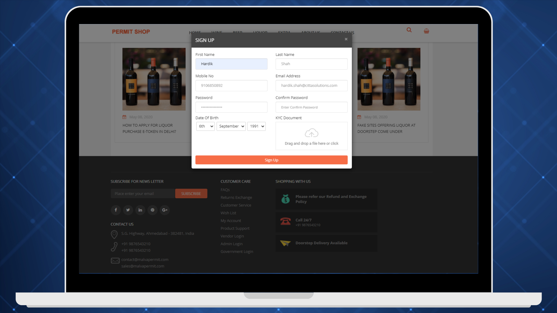 Portfolio Screen Shot