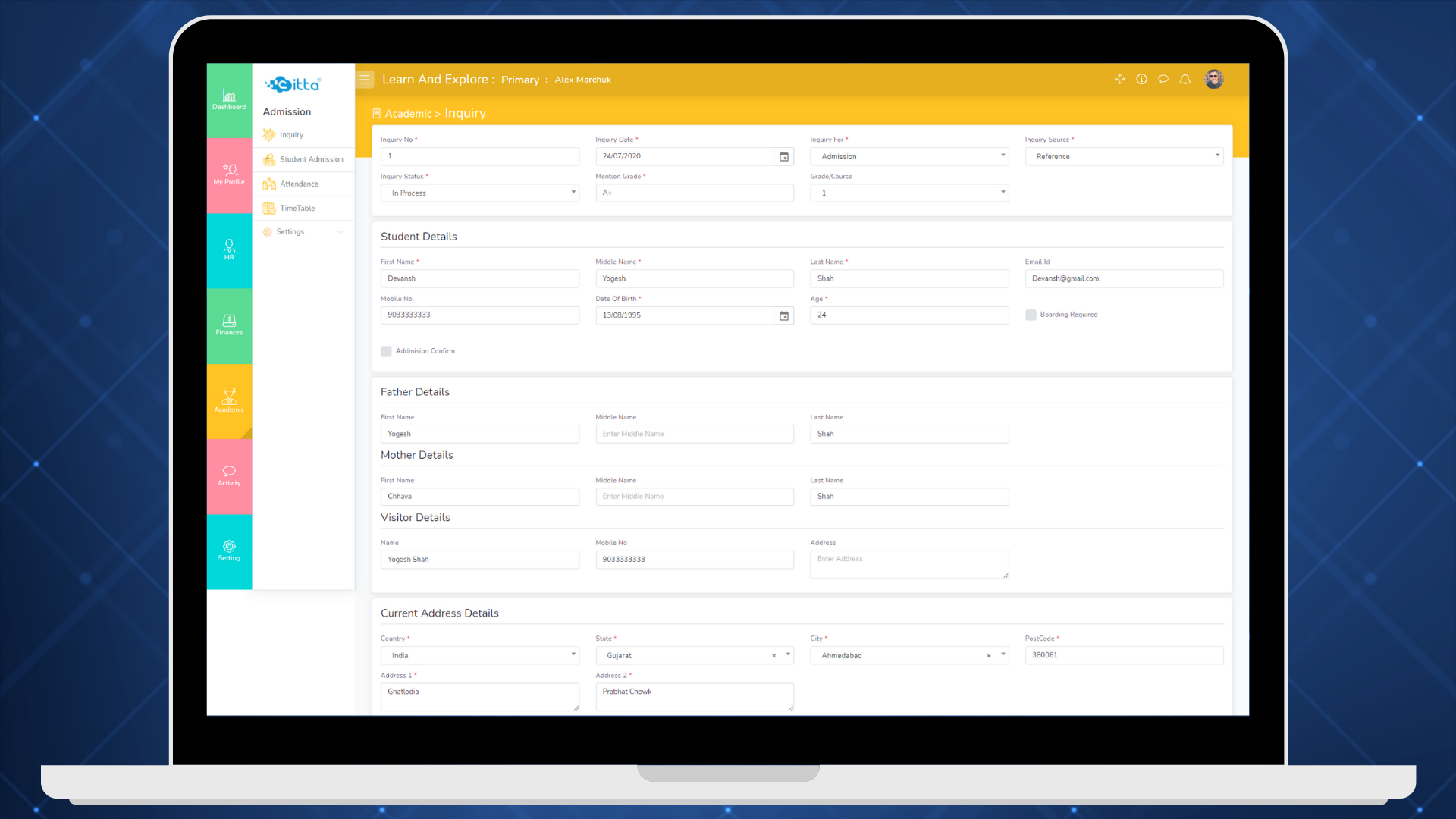 Portfolio Screen Shot