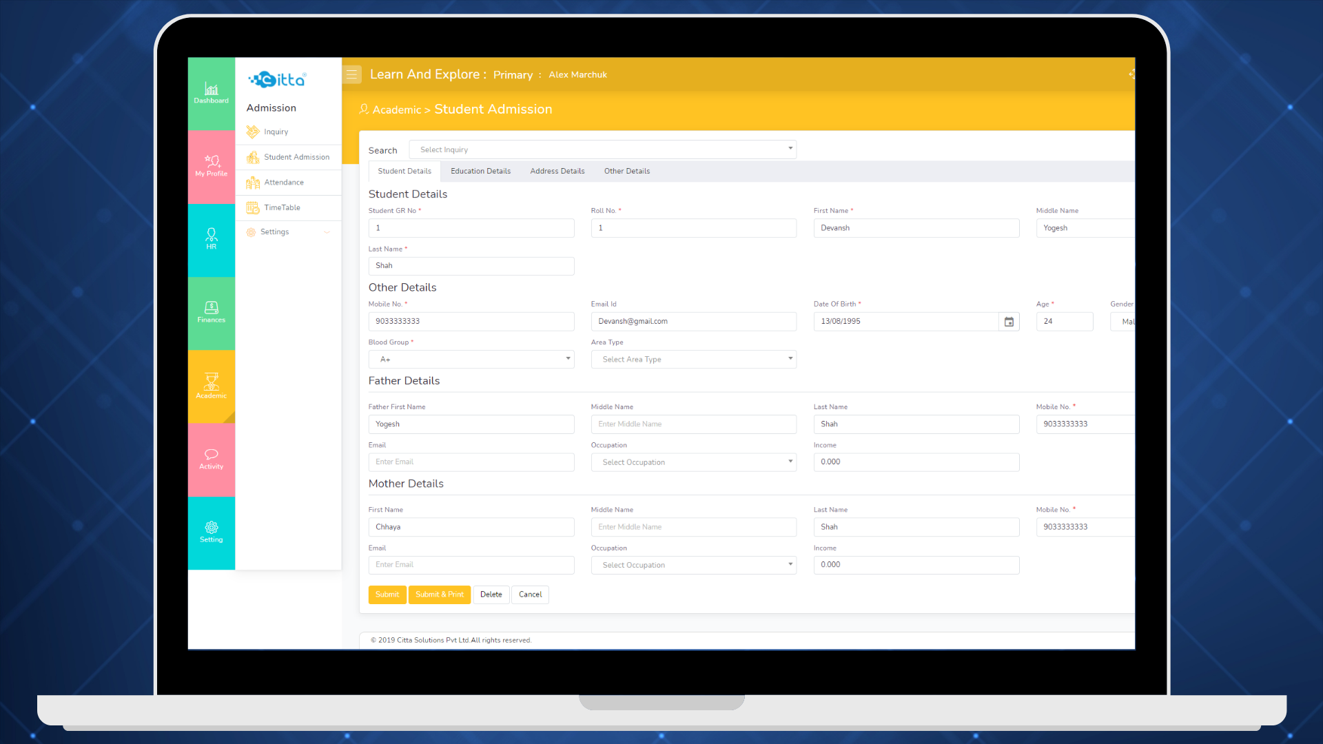 Portfolio Screen Shot