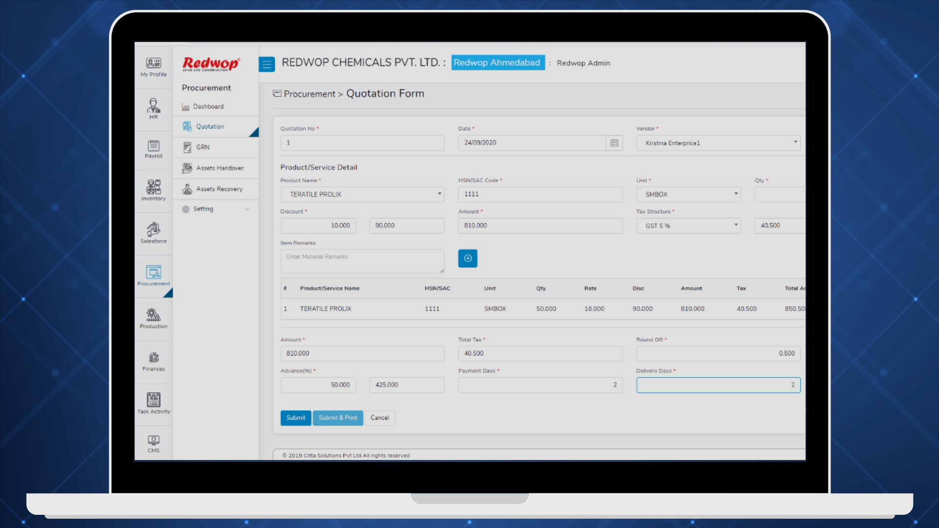 Portfolio Screen Shot
