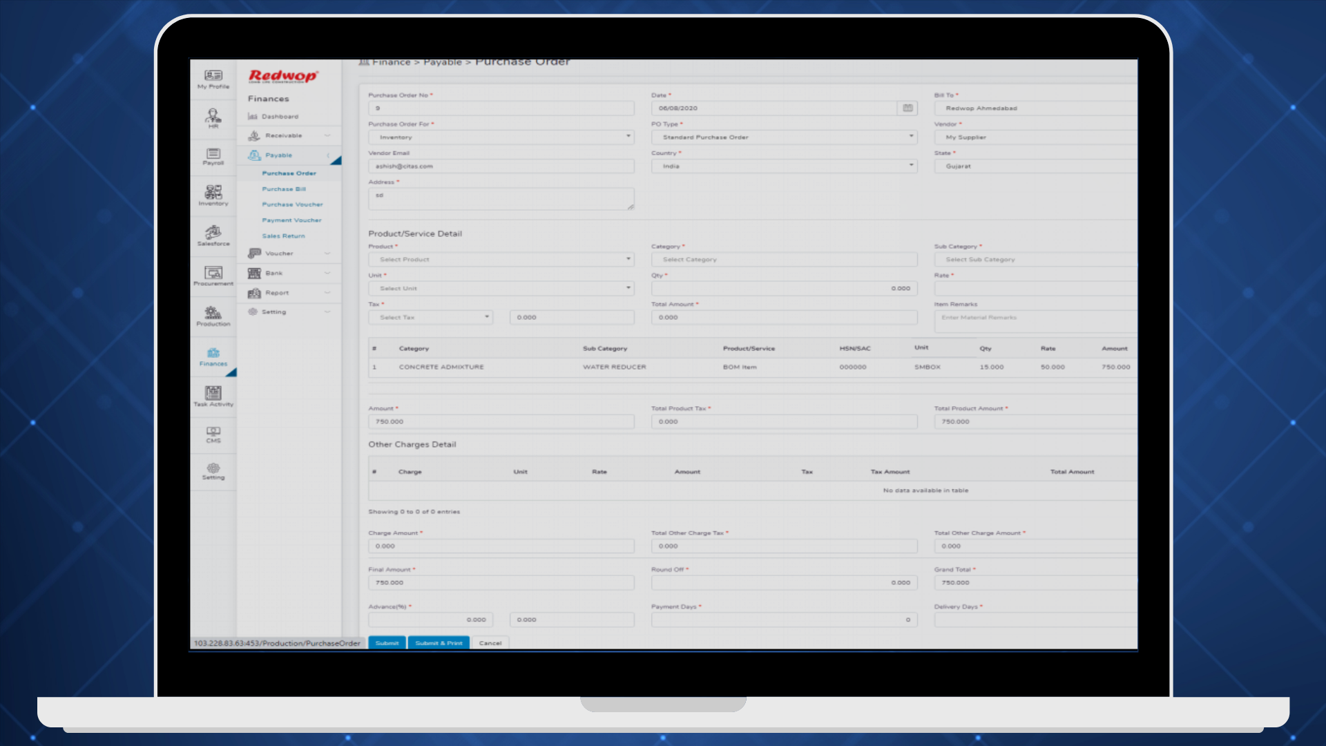 Portfolio Screen Shot