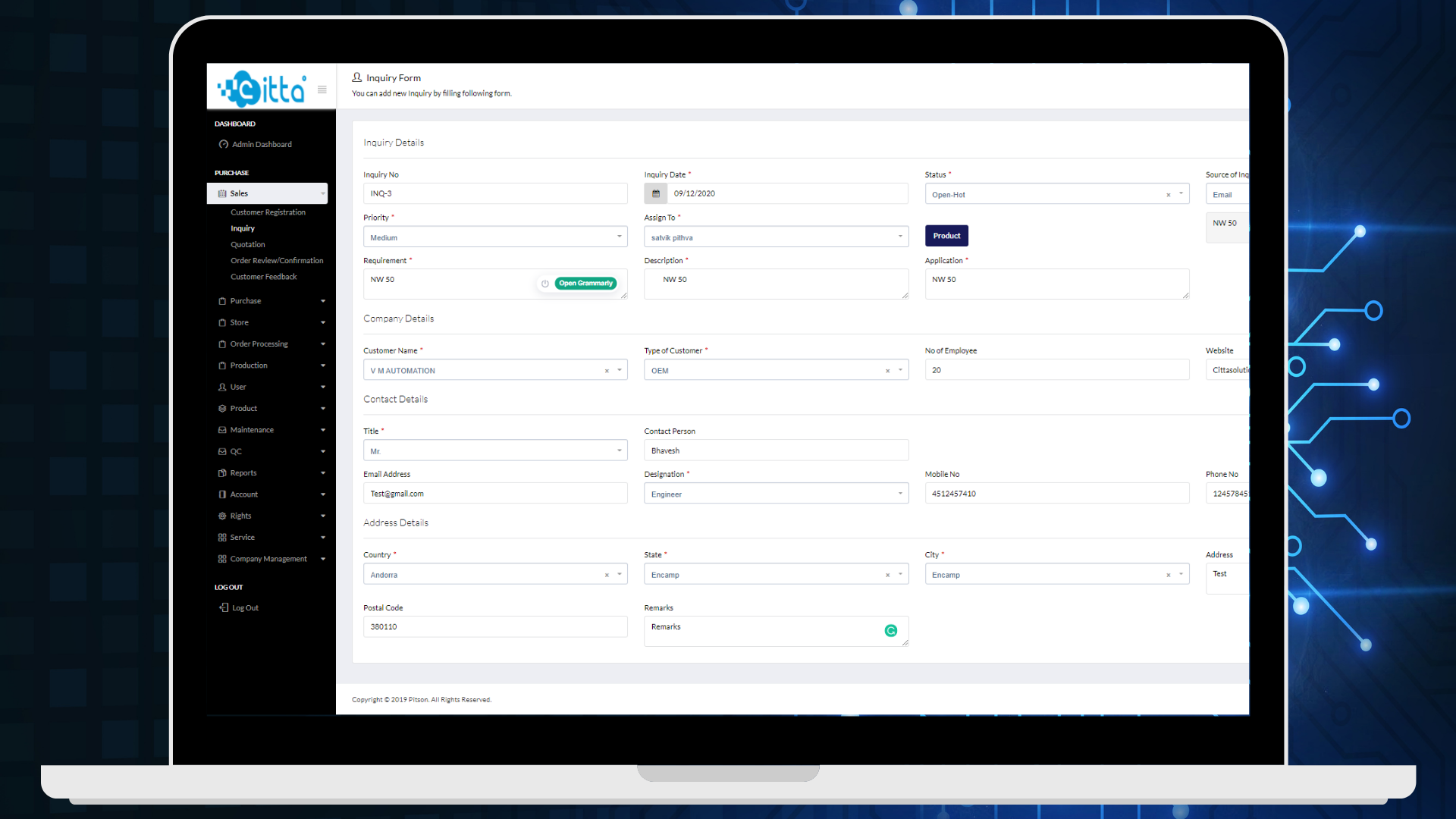 Portfolio Screen Shot